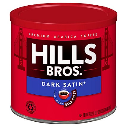 Hills Brothers Dark Satin Dark Roast Ground Coffee - 23 Oz - Image 1
