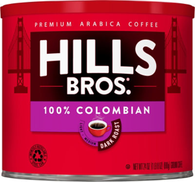 Hills Brothers Colombian Dark Roast Ground Coffee - 24 Oz - Image 4