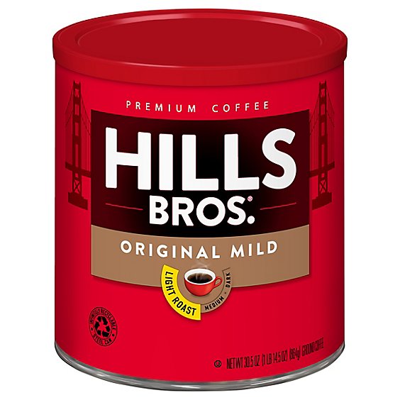 Hills Brothers Original Mild Light Roast Ground Coffee - 30.5 Oz