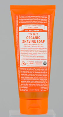 Dr. Bronner's Tea Tree Organic Shaving Soap - 7 Fl. Oz. - Image 3