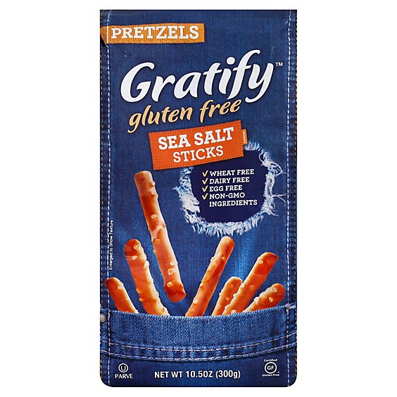 Gratify Pretzel Stick Sea Salt Bag - 10.5 Oz