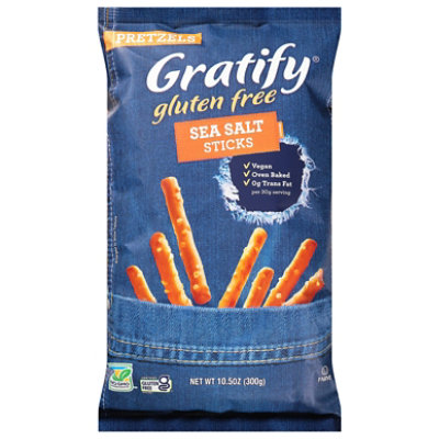 Gratify Pretzel Stick Sea Salt Bag - 10.5 Oz