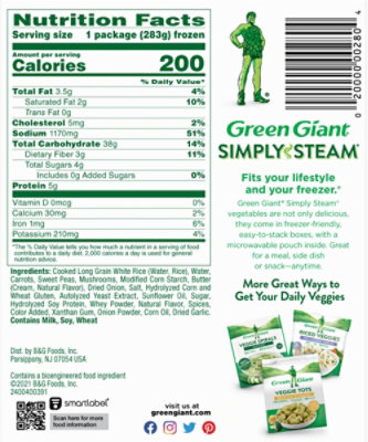 Green Giant Steamers Rice Pilaf Rice Carrots Peas & Mushrooms - 10 Oz - Image 6