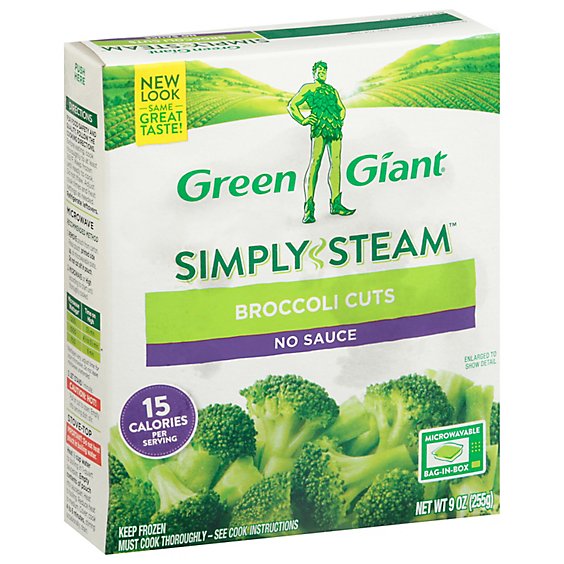 Green Giant Steamers Broccoli Cuts Plain - 9 Oz