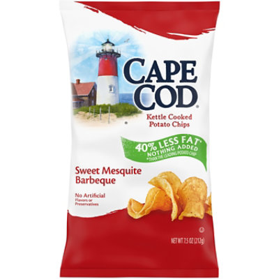 Cape Cod Less Fat Sweet Mesquite Barbeque Kettle Cooked Potato Chips - 7.5 Oz - Image 1