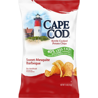 Cape Cod Less Fat Sweet Mesquite Barbeque Kettle Cooked Potato Chips - 7.5 Oz - Image 1