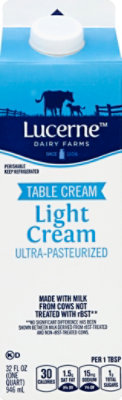 Lucerne Light Cream Ultra Pasteurized - 32 Oz - Image 2