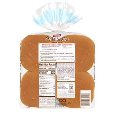 Sara Lee Artesano Brioche Hamburger Buns - 8 CT - Image 6