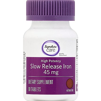Signature Care High Pot Slow Release Iron 45 Mg - 90 Count - Image 2