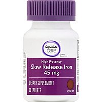 Signature Care High Pot Slow Release Iron 45 Mg - 90 Count - Image 2