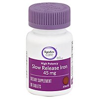 Signature Care High Pot Slow Release Iron 45 Mg - 90 Count - Image 1
