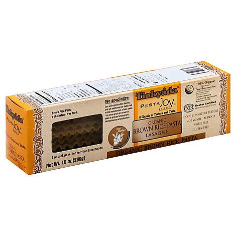 Tinkyada Regular Brown Rice Lasagna Pasta Cardboard Box - 10 Oz