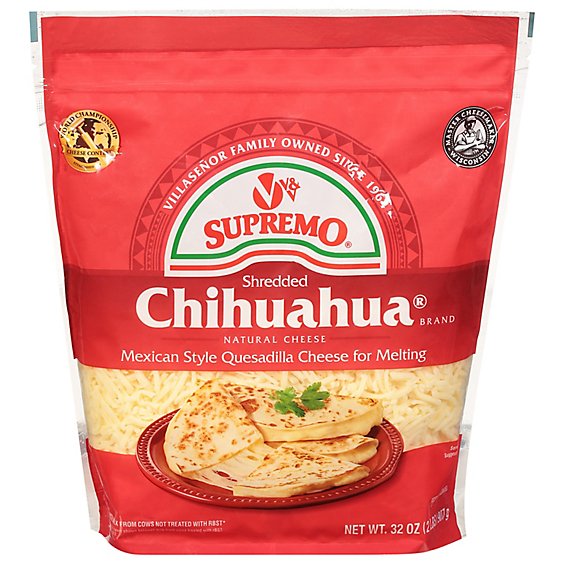 V&V Supremo Chihuahua Shredded Cheese - 32 Oz