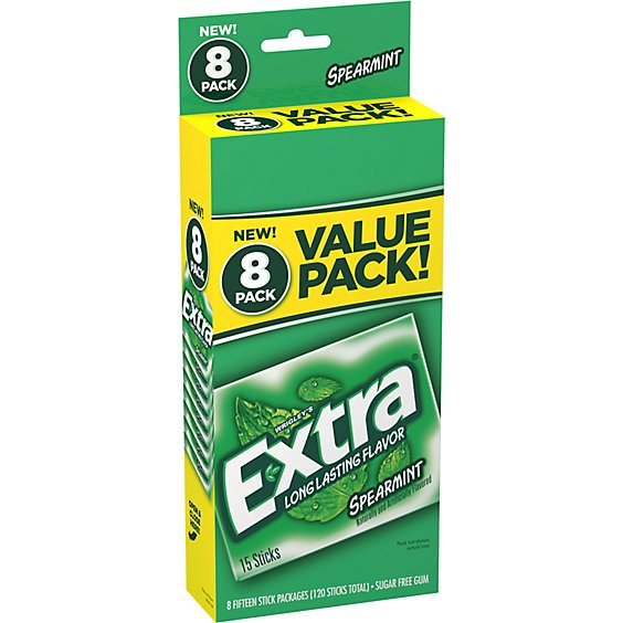 Extra Spearmint Sugar Free Chewing Gum- 8-15 Count