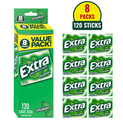 Extra Spearmint Sugar Free Chewing Gum- 8-15 Count