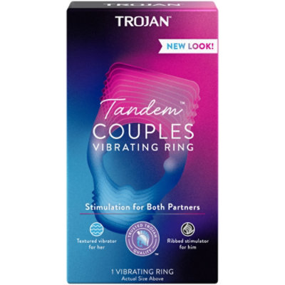 Trojan Vibrations Tandem Couples Personal Massager Vibrating Ring - Each