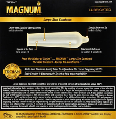 Trojan Magnum Large Size Condoms For Comfort And Sensitivity - 36 Count - Image 4