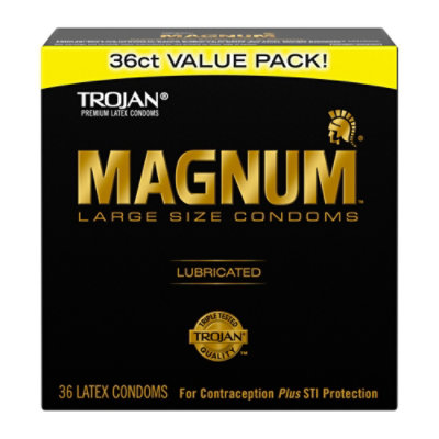 Trojan Magnum Large Size Condoms For Comfort And Sensitivity - 36 Count - Image 1