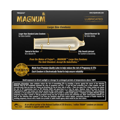 Trojan Magnum Large Size Condoms For Comfort And Sensitivity - 36 Count - Image 5