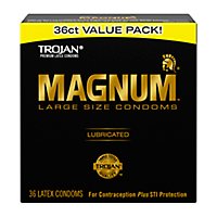 Trojan Magnum Large Size Condoms For Comfort And Sensitivity - 36 Count - Image 1