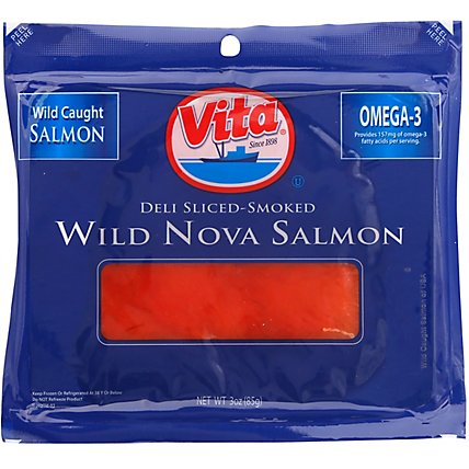 Vita Sliced Smoked Salmon - 3 Oz - Image 2