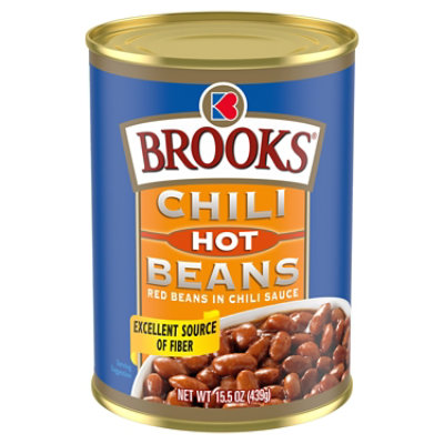 Brooks Chili Beans Hot Flavor Canned Red Beans In Chili Sauce - 15.5 Oz - Image 1