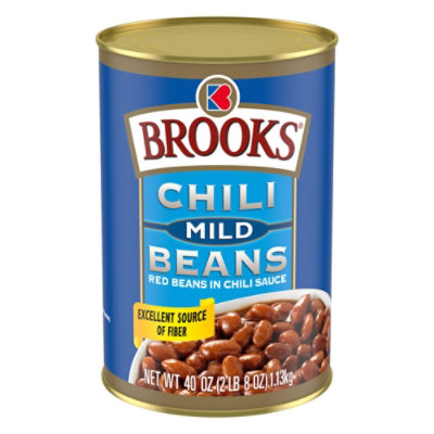 Brooks Chili Beans Mild Flavor Canned Red Beans In Chili Sauce - 40 Oz