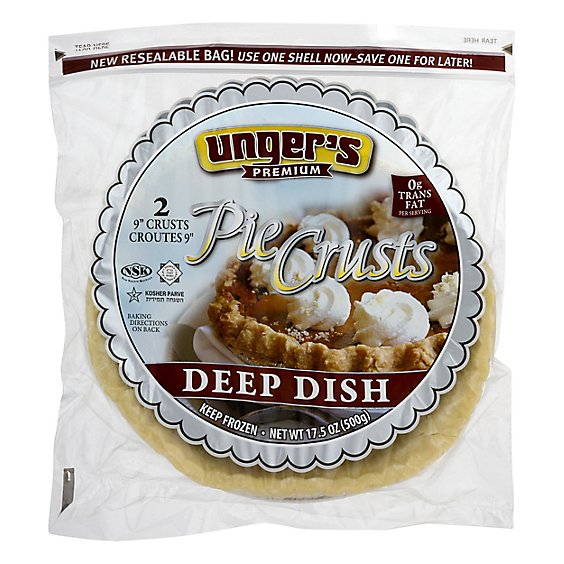 Ungers Pie Crusts Deep Dish 9 Inch 2 Count - 17.5 Oz