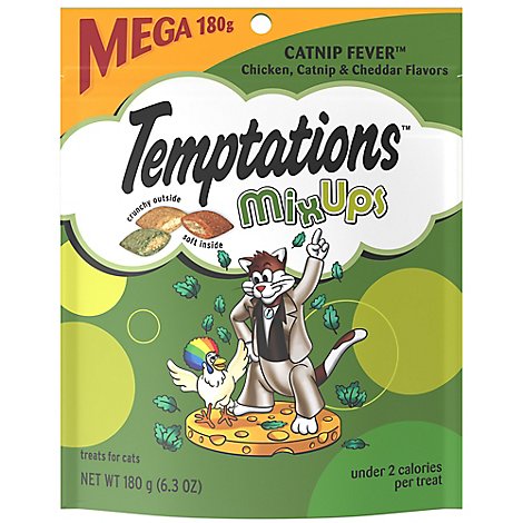 Temptations Mixups Crunchy And Soft Cat Treats Catnip Fever Flavor - 6.3 Oz