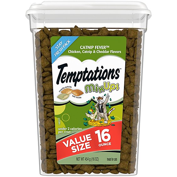 Temptations Mixups Catnip Fever Flavor Crunchy And Soft Cat Treats  - 16 Oz