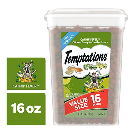 Temptations Mixups Catnip Fever Flavor Crunchy And Soft Cat Treats  - 16 Oz - Image 1