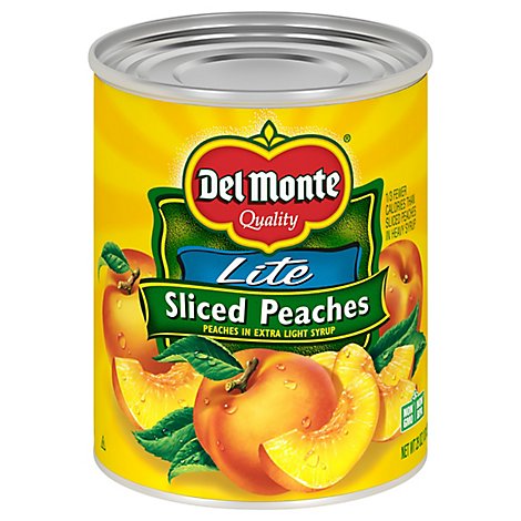 Del Monte Lite Sliced Peaches In Extra Light Syrup - 29 Oz