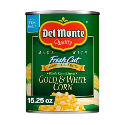Del Monte Fresh Cut Whole Kernel Sweet Gold & White Corn 15.25 Oz - Image 1