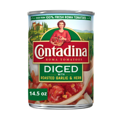 Contadina Roasted Garlic Diced Tomatoes - 14.5 Oz - Image 1