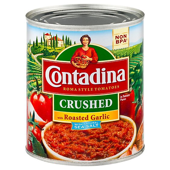 Contadina Roasted Garlic Crushed Tomatoes - 28 Oz