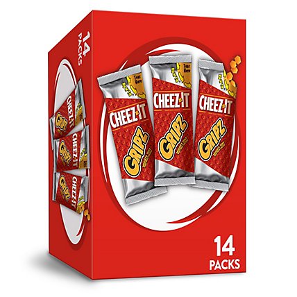 Cheez-It Gripz Tiny Baked Snack Cheese Crackers Great for OntheGo Original 14 Count - 12.6 Oz - Image 2