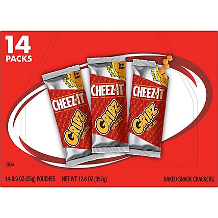 Cheez-It Gripz Tiny Baked Snack Cheese Crackers Great for OntheGo Original 14 Count - 12.6 Oz - Image 5