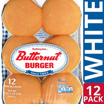 Butternut Hamburger Buns 12ct - 21 Oz - Image 2