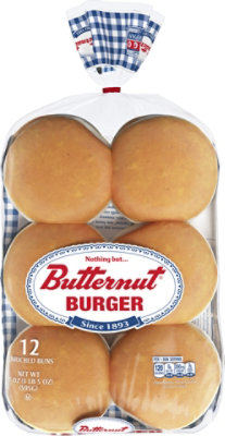 Butternut Hamburger Buns 12ct - 21 Oz - Image 1