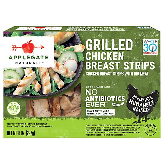 Applegate Farms Chicken Strips Grilled - 8 Oz