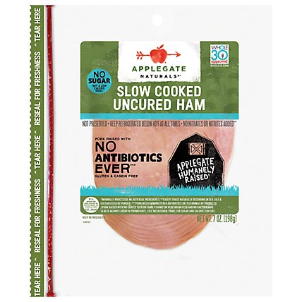 Applegate Natural Uncured Slow Cooked Ham - 7 Oz - Image 1
