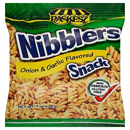 Paskesz Onion And Garlic Nibblers Snack - 1 Oz - Image 1