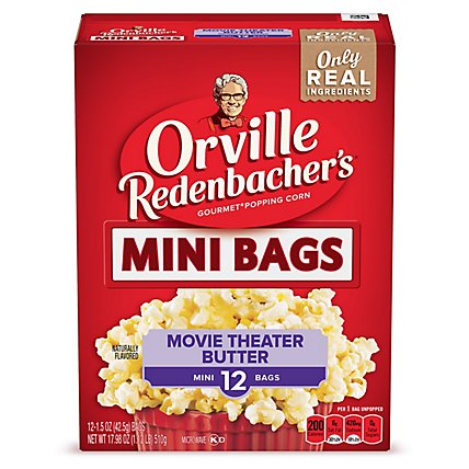 Orville Redenbacher's Movie Theater Butter Microwave Popcorn Single Serve Bag - 12-1.5 Oz - Image 2