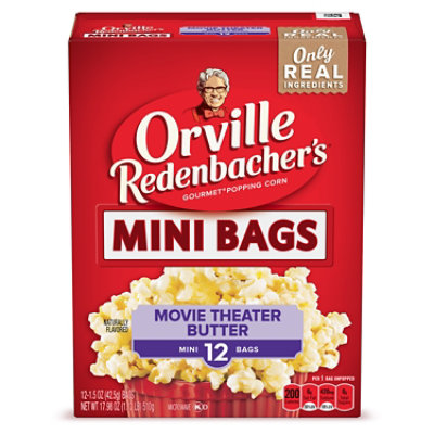 Orville Redenbachers Movie Theater Butter Popcorn Mini Bag - 17.98 Oz