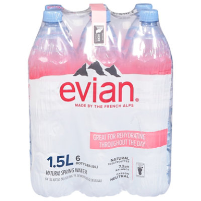 evian Natural Spring Water Bottle - 6-1.5 Liter - Image 4
