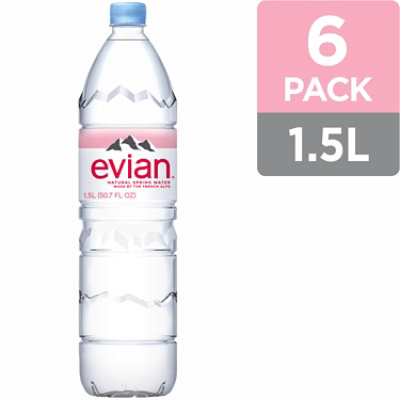evian Natural Spring Water Bottle - 6-1.5 Liter - Image 3