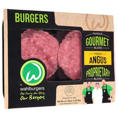 Wahlburger Beef Ground Beef Patties 80% Lean 20% Fat - 1.3 Lb - Image 1