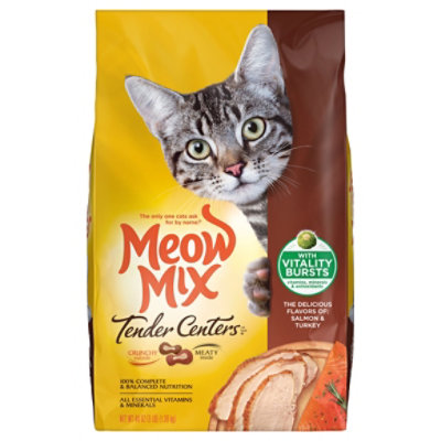 Meow Mix Tender Centers Cat Food Dry With Vitality Bursts Salmon & Turkey - 48 Oz - Image 2