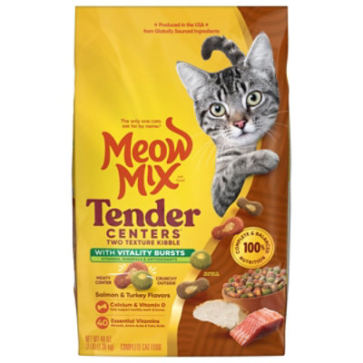 Meow Mix Tender Centers Cat Food Dry With Vitality Bursts Salmon & Turkey - 48 Oz - Image 2