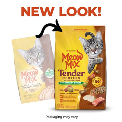 Meow Mix Tender Centers Cat Food Dry With Vitality Bursts Salmon & Turkey - 48 Oz - Image 3